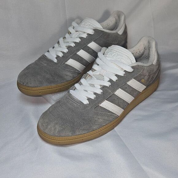 Adidas Busenitz Vulc II Grey Suede Skate Shoes (Men’s 9.5-Closer to SIZE 9) - Picture 1 of 8